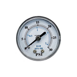 Poolzilla Pressure Gauge, ¼” NPT Thread, Measures from 0-30PSI/0-60PSI