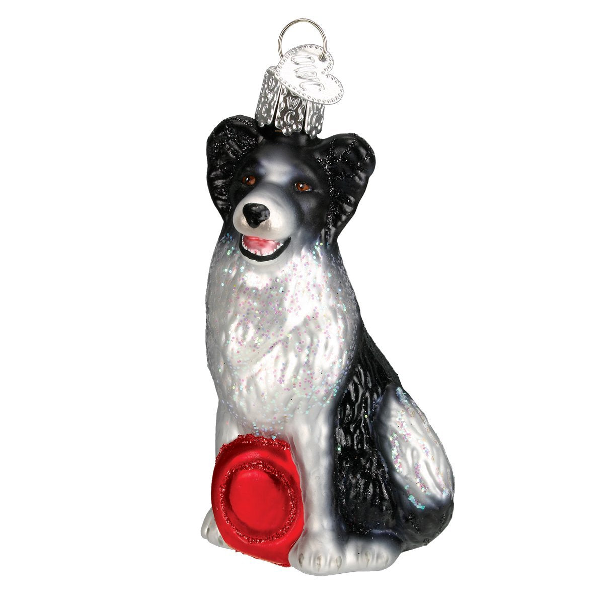 Old World Christmas Ornaments: Border Collie Glass Blown Ornaments for Christmas Tree (12302)