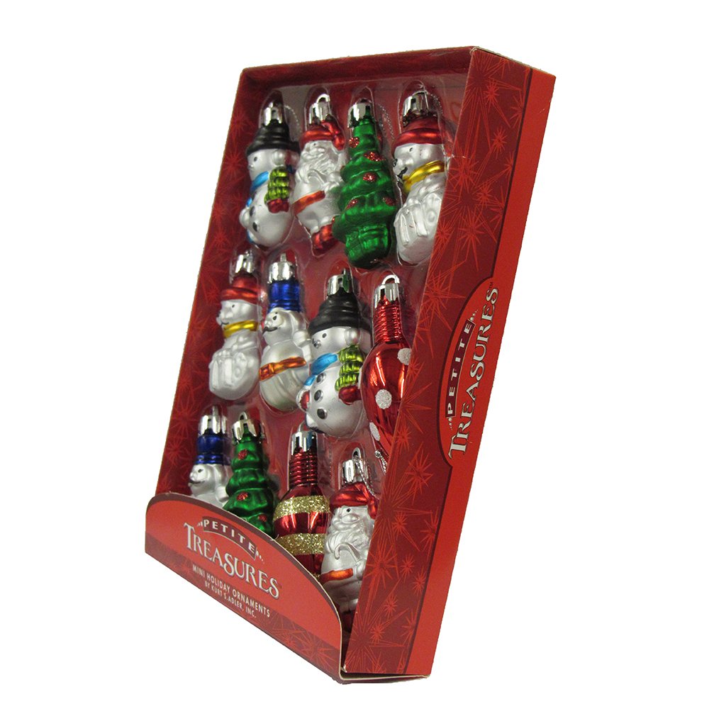 Kurt Adler H9485 Plastic Ornament, 2-Inch, Set Of 12