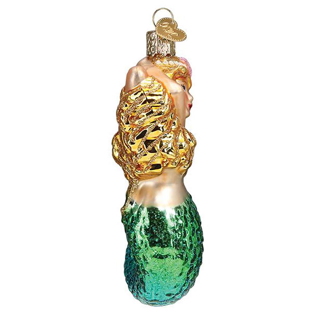 Old World Christmas Ornaments Seashell Mermaid Glass Blown Ornaments for Christmas Tree