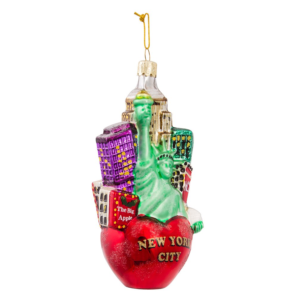 Kurt Adler New York City Glass Cityscape Ornament, 5-Inch