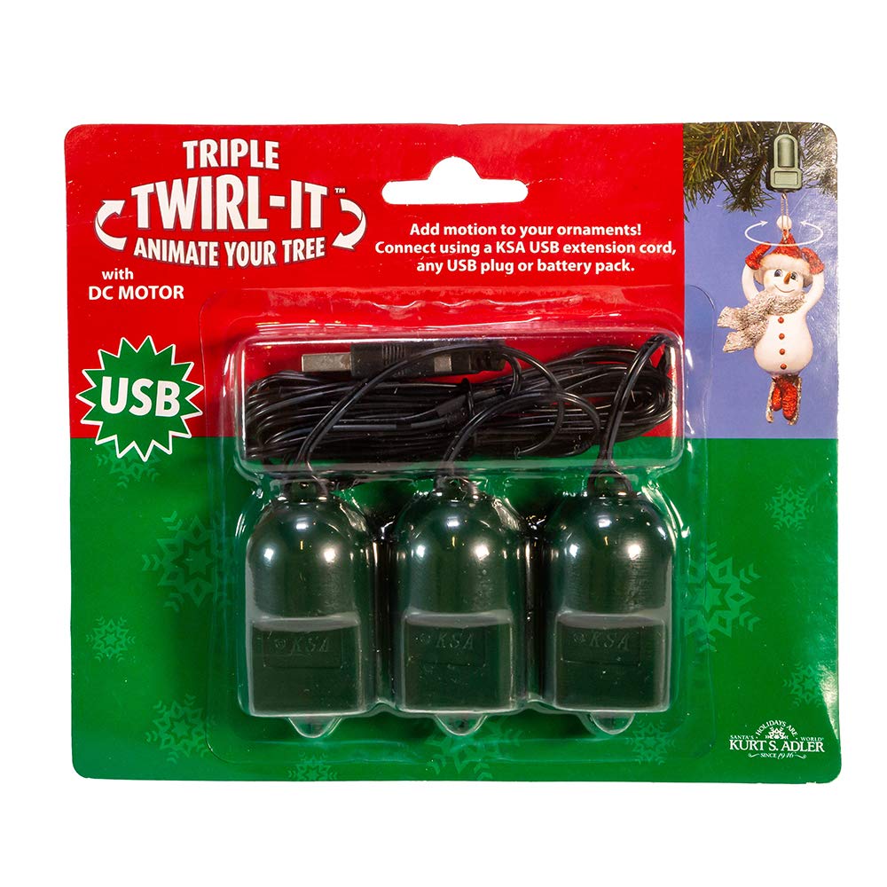 Kurt S. Adler USB Triple Twirl-It with DC Motors