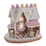 Kurt S. Adler 9-Inch Gingerbread House with LED Lights, Multi (GBJ0010)