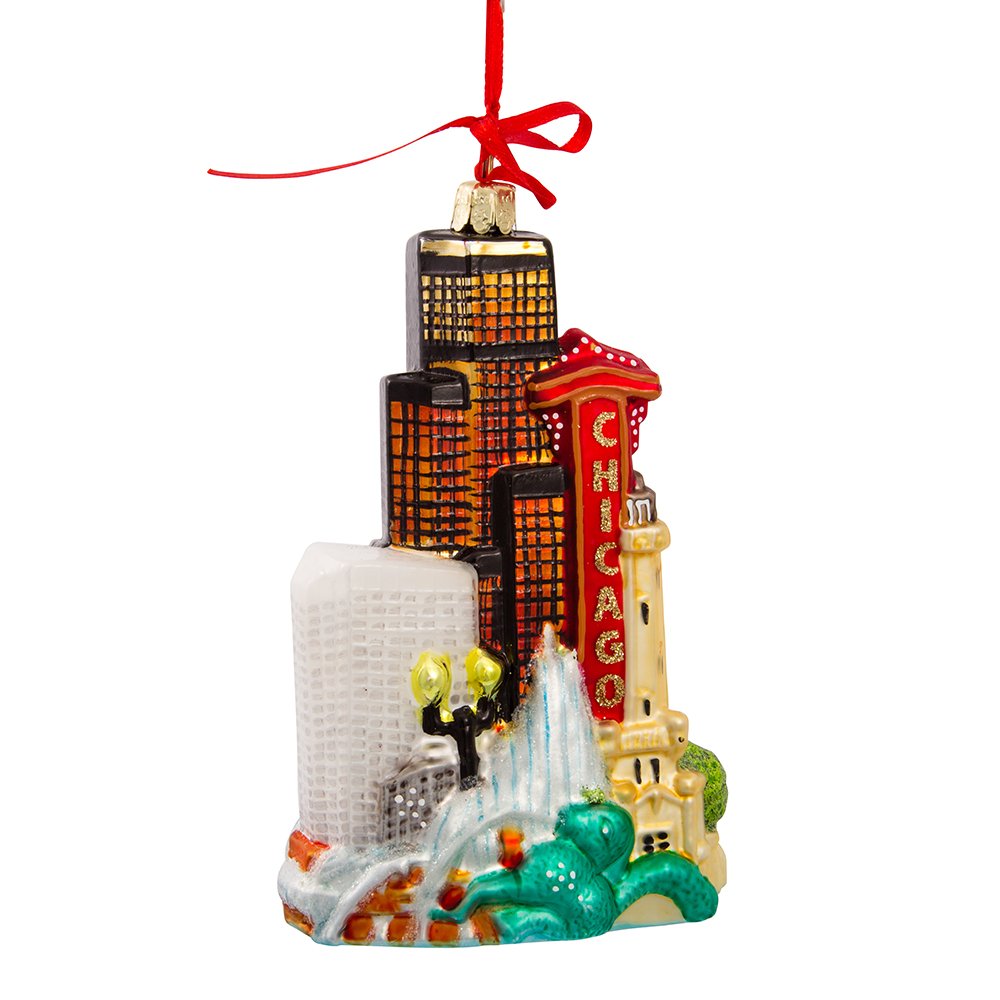 Kurt Adler C4582 Chicago Ornament, Multicolor, 5 inches