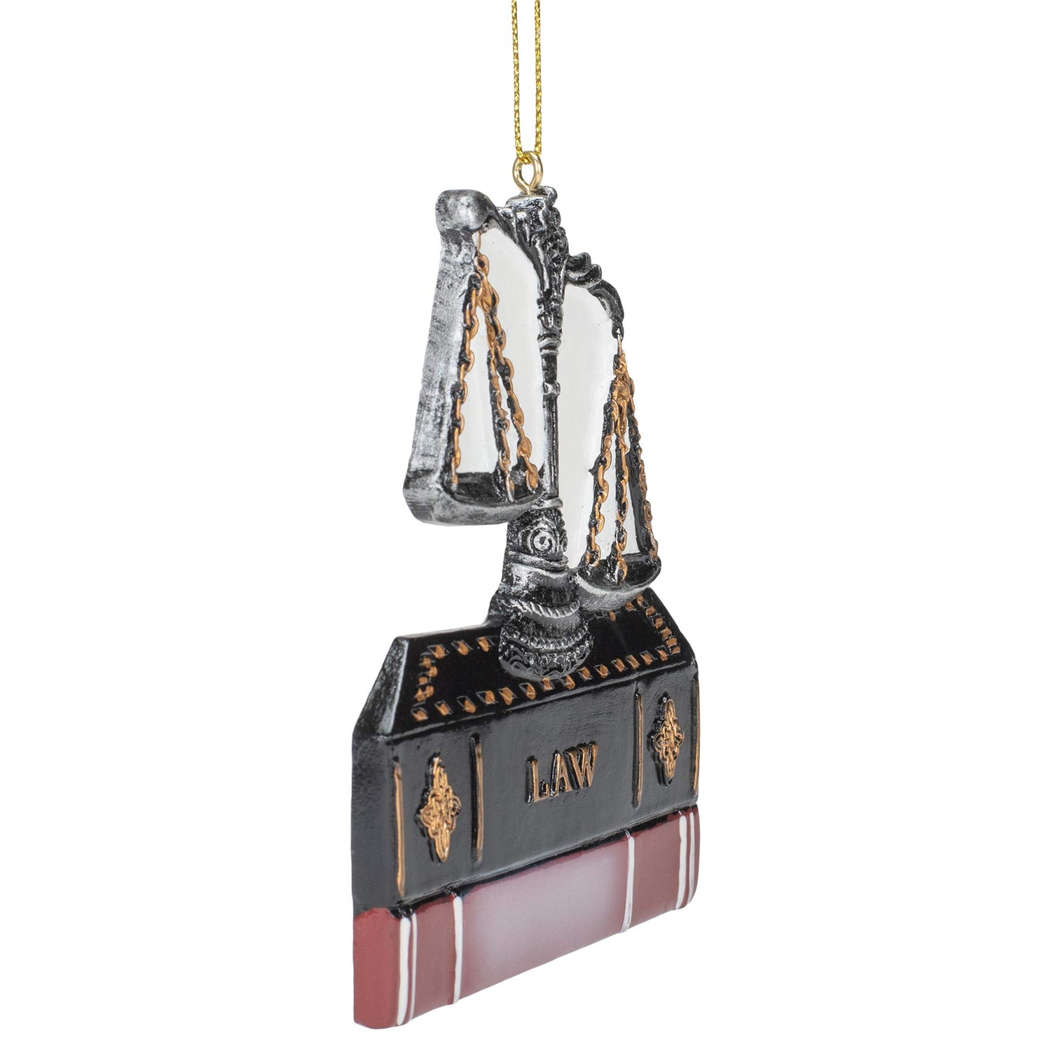 Kurt Adler Scales of Justice with Law Books Ornament