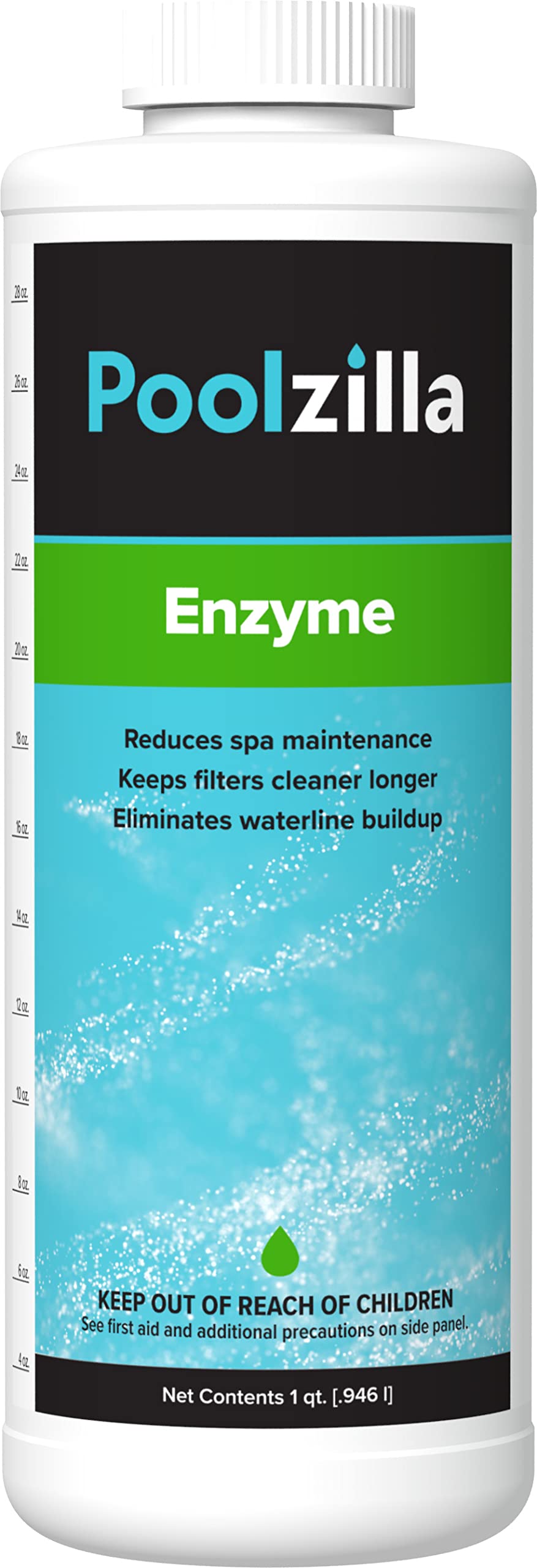 Poolzilla Enzyme (1 QT) for Reduced Water Maintenance, Balanced pH Levels
