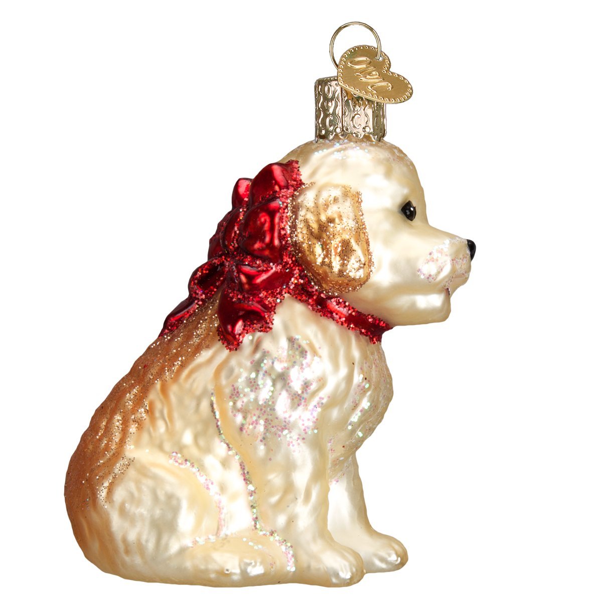 Old World Christmas Ornaments: Cockapoo Puppy Glass Blown Ornaments for Christmas Tree (12440)