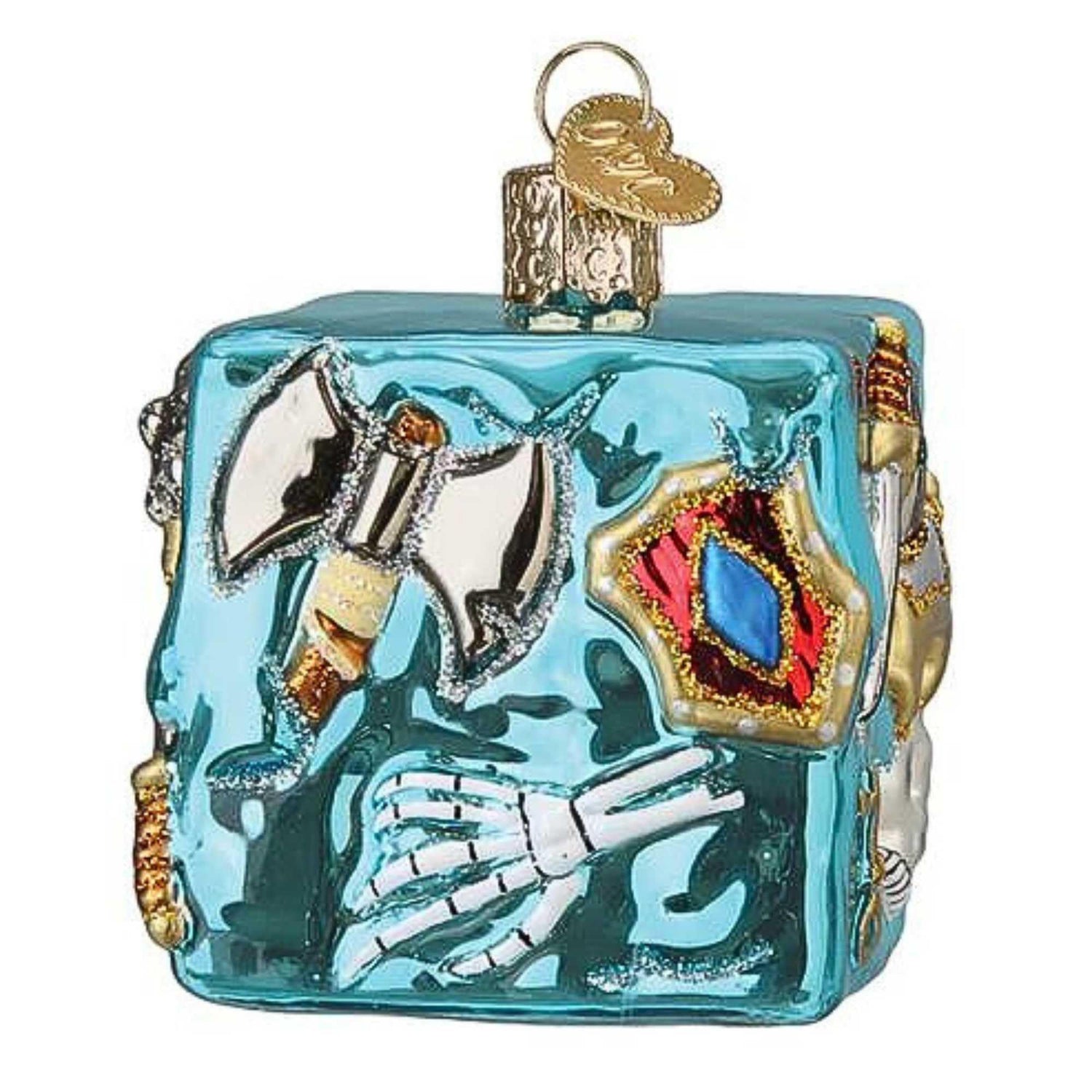 Old World Christmas Dungeons & Dragons Gelatinous Cube Glass Blown Ornament for Christmas Tree, Handcrafted Holiday Decoration, D&D Collection