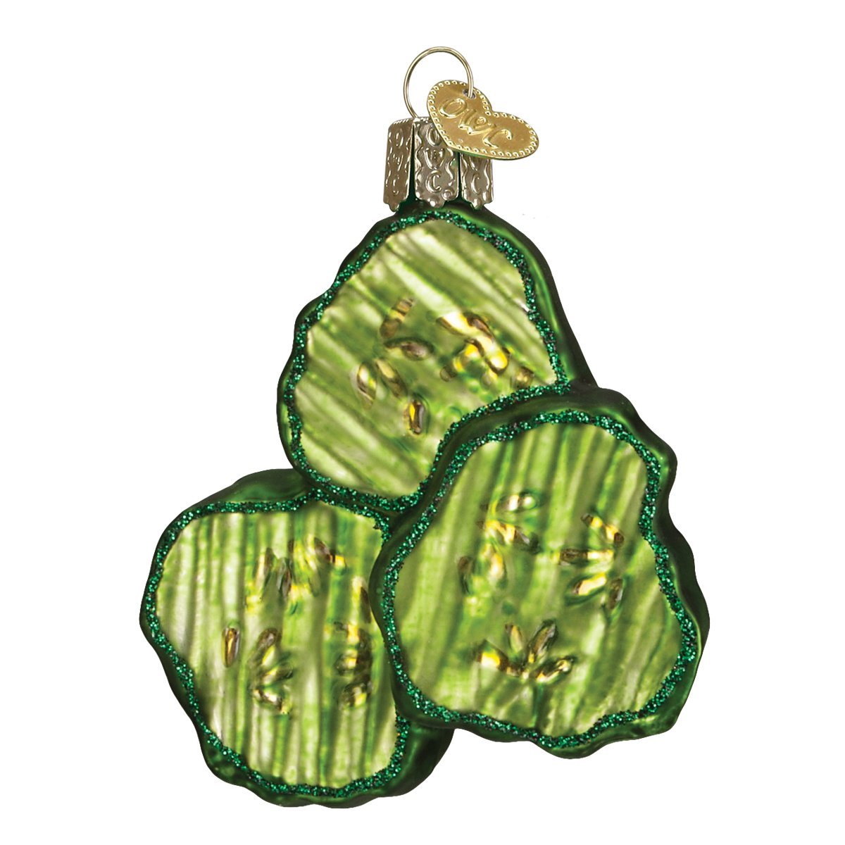 Old World Christmas Ornaments: Pickle Chips Glass Blown Ornaments for Christmas Tree (28105)