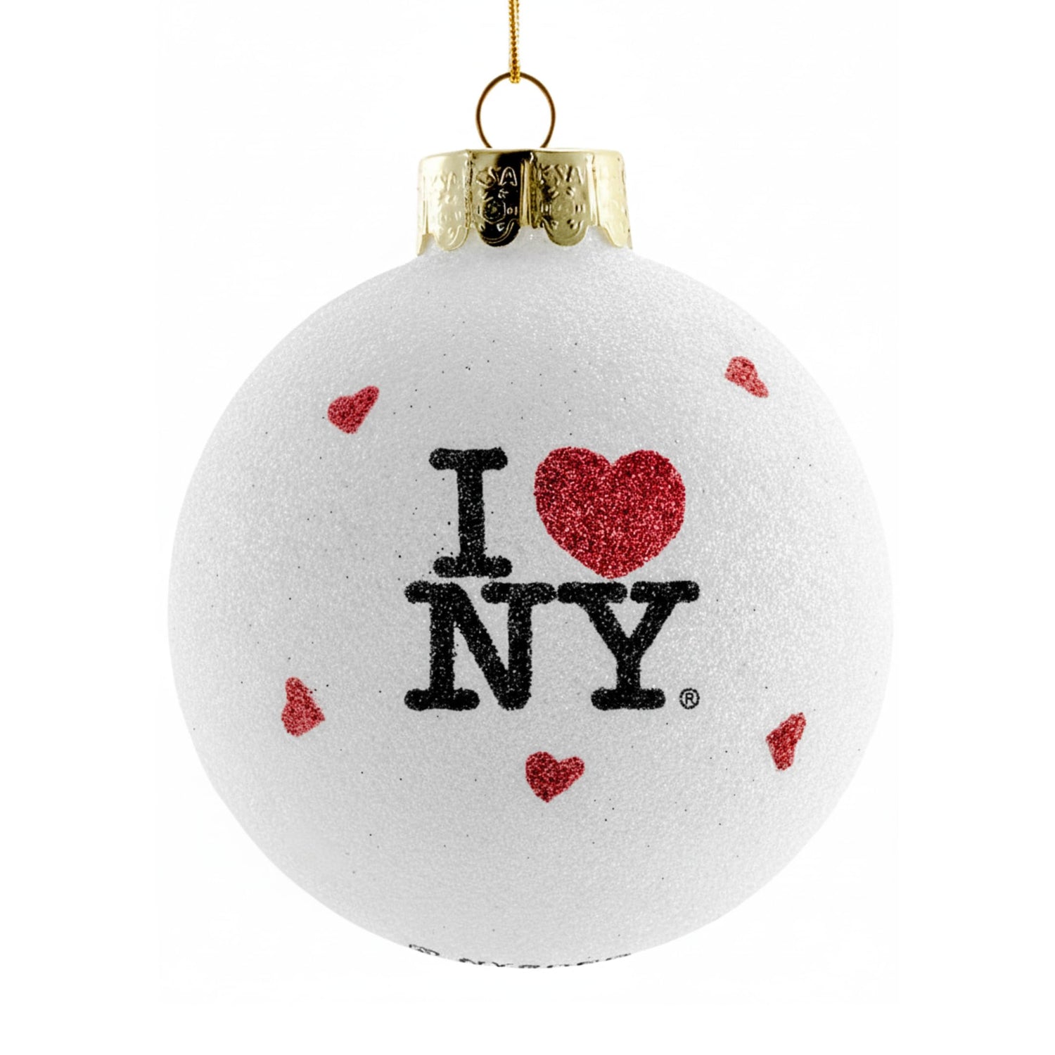 Kurt Adler I Love NY Glass Ball Christmas Ornament