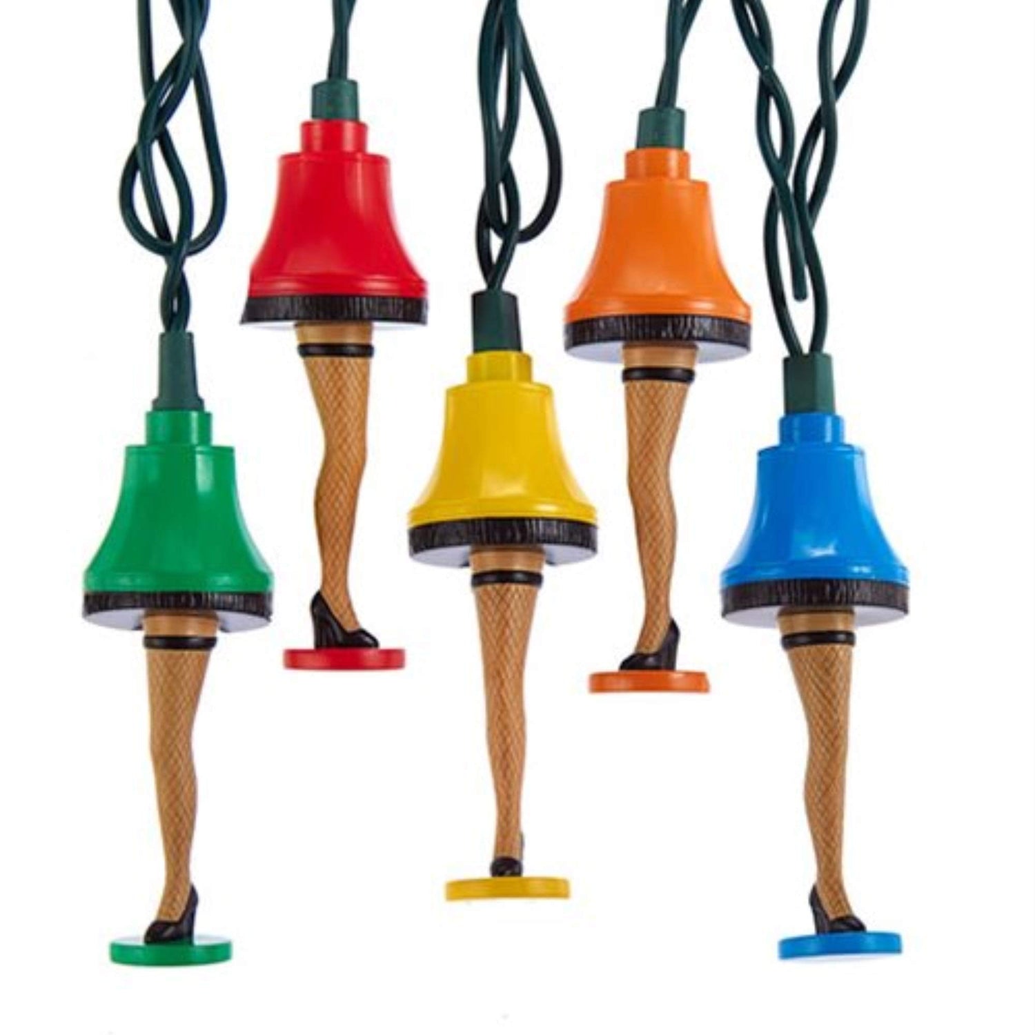 Kurt Adler UL 10 Christmas Story Multicolored Leg Lamp Set Lights, 11.5ft,CS9191