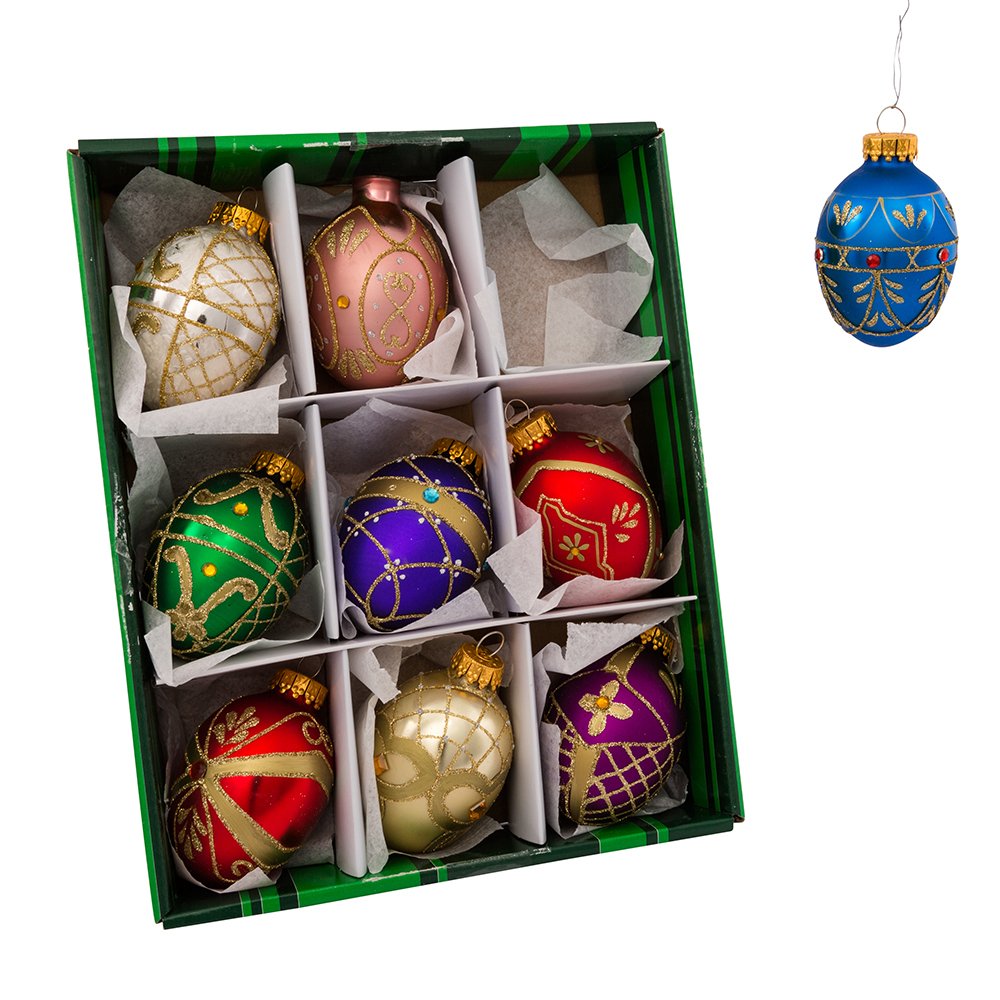 Kurt S. Adler YAMGG0517 Egg Ornament, 45mm, Glass For Christmas