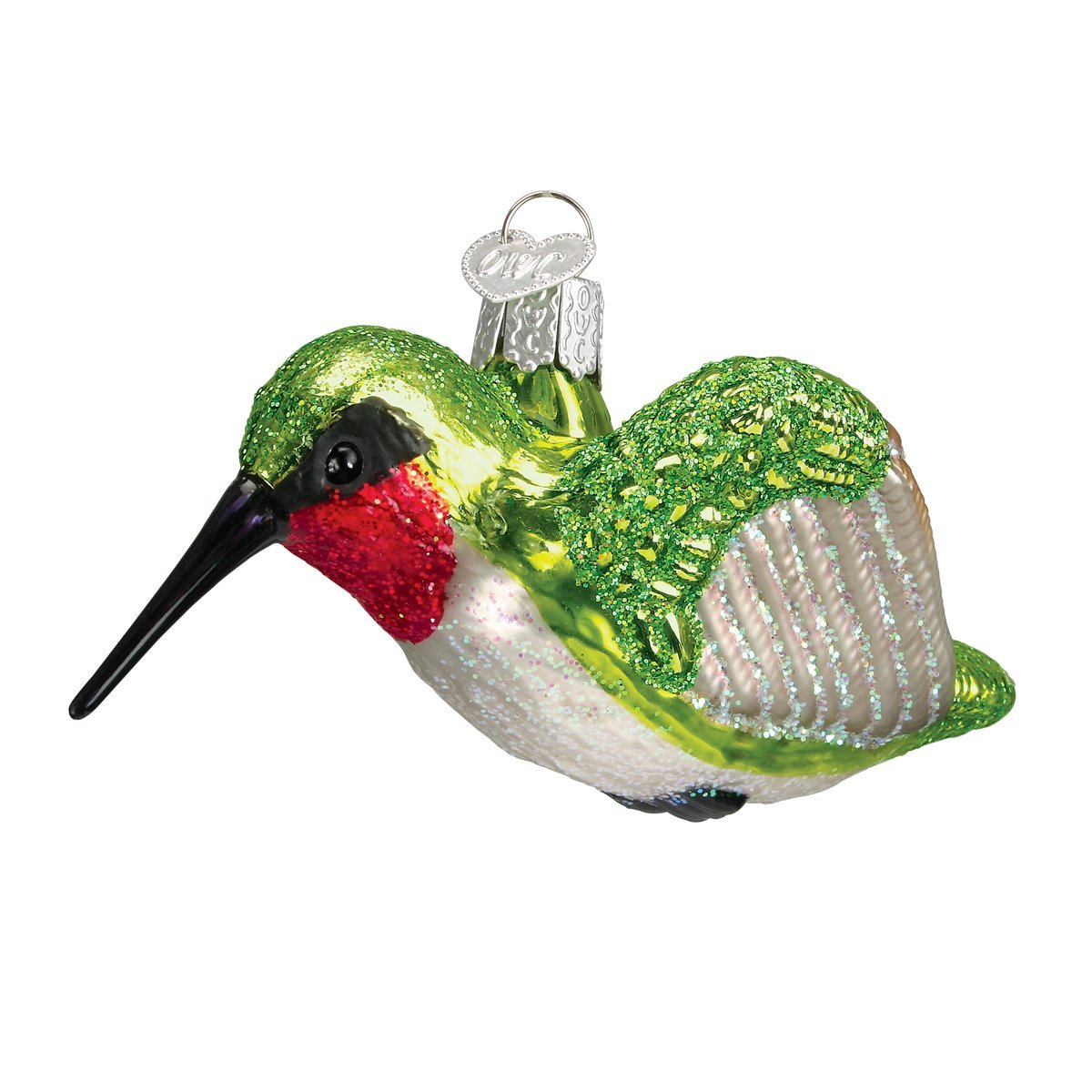 Old World Christmas Hummingbird Glass Blown Ornament for Christmas Tree, Handcrafted Holiday Decoration, Bird Watcher Collection