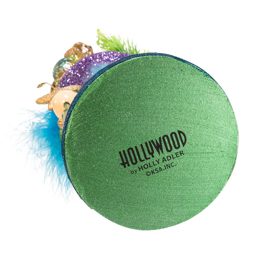 Kurt Adler Hollywood Nutcracker with Sea Turtle Hat, 11-Inch,Blue