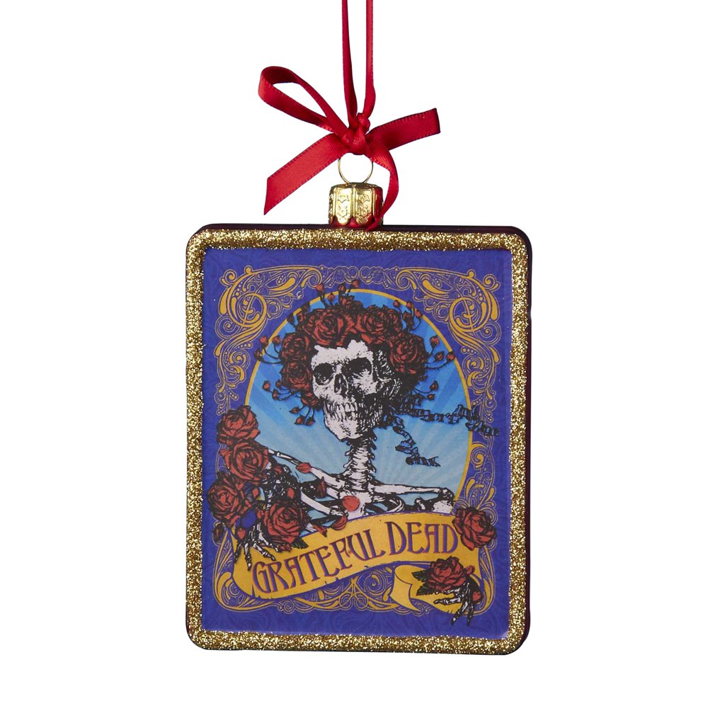 Kurt Adler Glass Grateful Dead Ornament, 4.25-Inch for Christmas