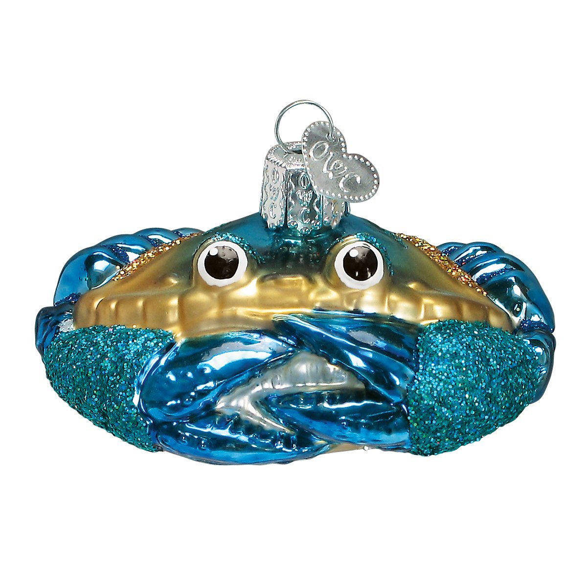 Old World Christmas Blue Crab Glass Blown Ornament for Christmas Tree