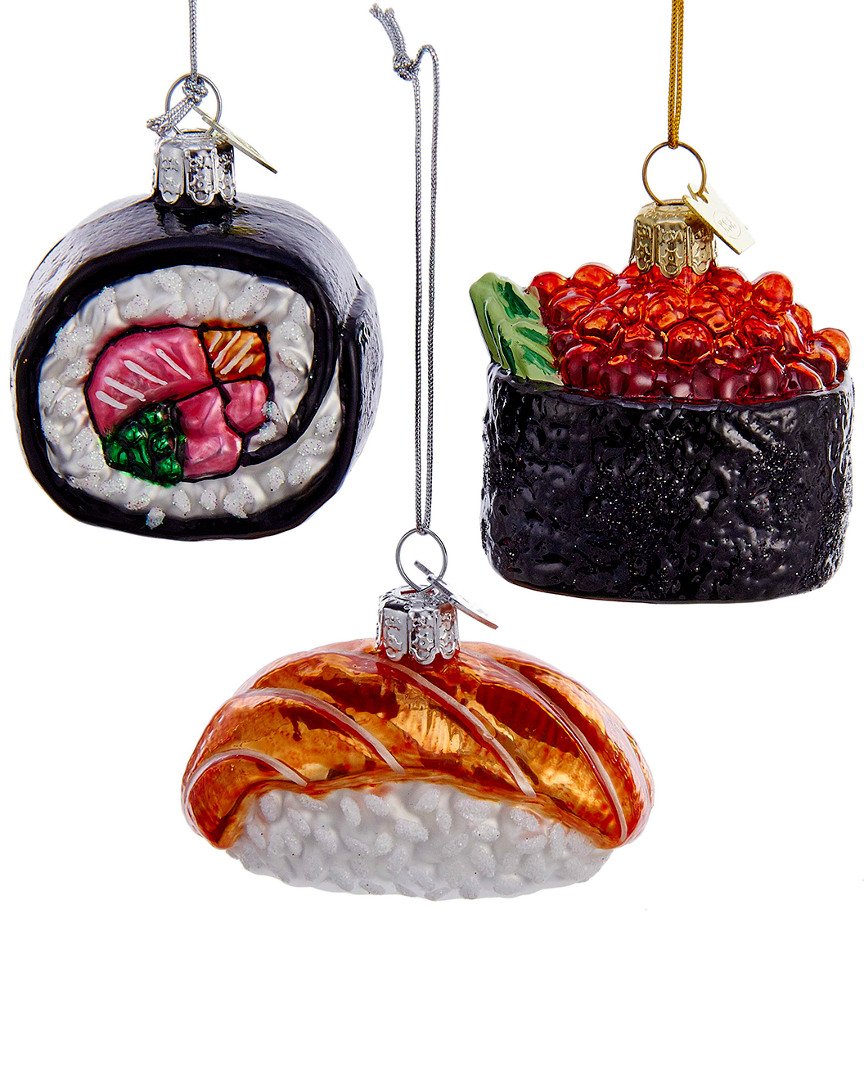 Noble Gems™ Sushi Glass Ornaments, 3 Assorted,Christmas