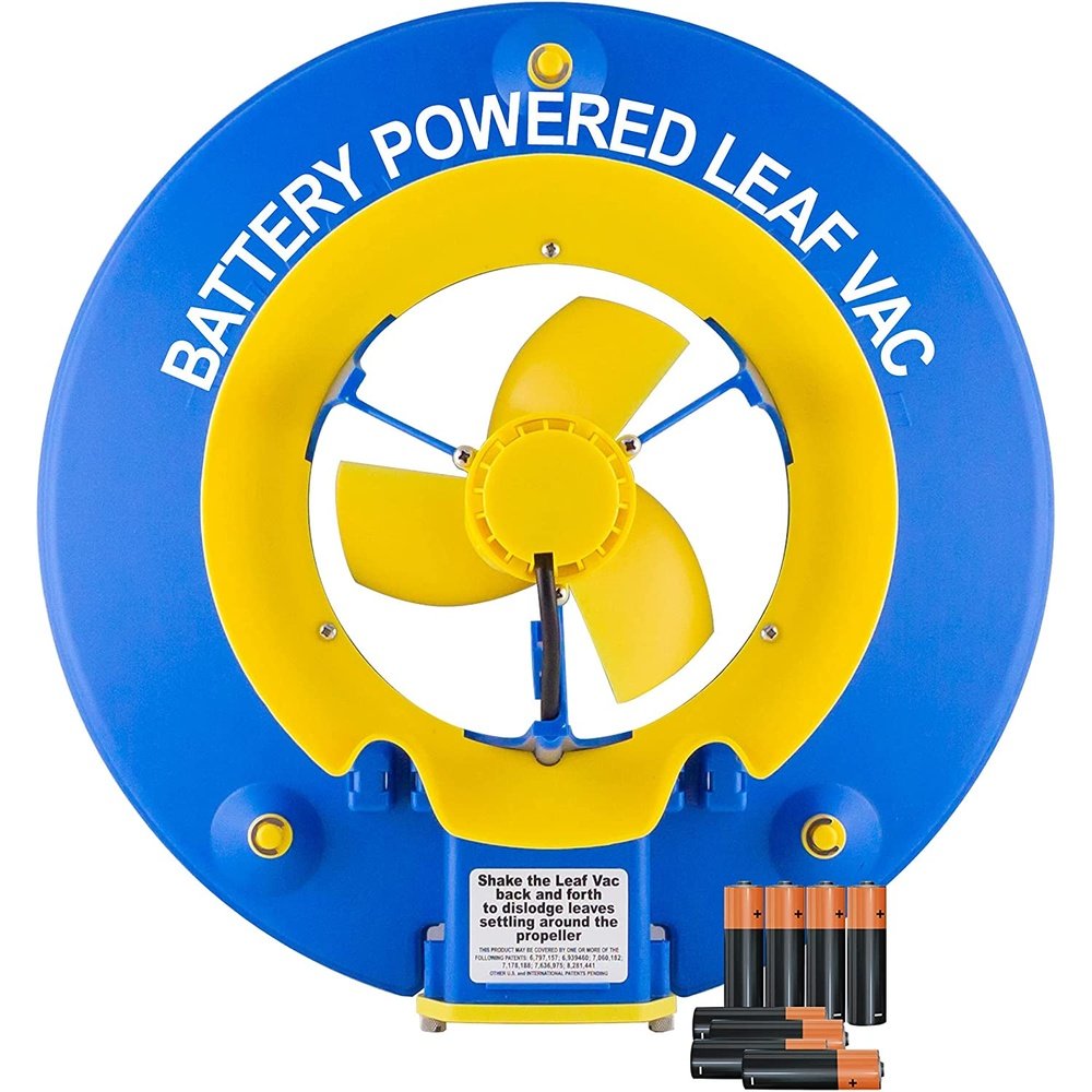 POOL BLASTER Water Tech Leaf Vac - Cordless Battery-Powered Swimming Pool Leaf Skimmer & Leaf Vacuum with Heavy-Duty Mesh Bag