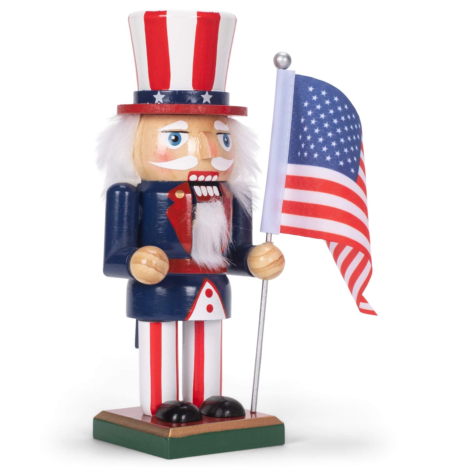 Kurt S. Adler 9-Inch Wooden American Nutcracker, Multi