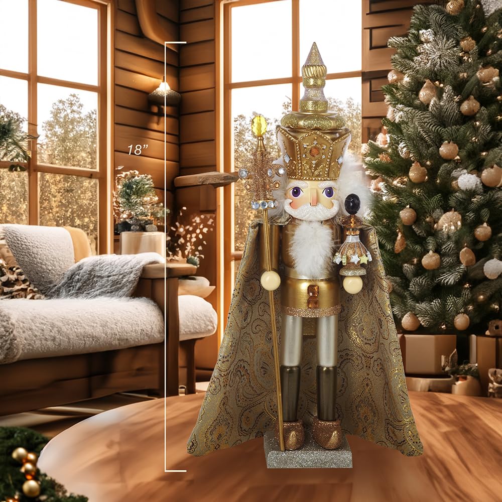 Kurt Adler 18-Inch Hollywood Gold King Nutcracker