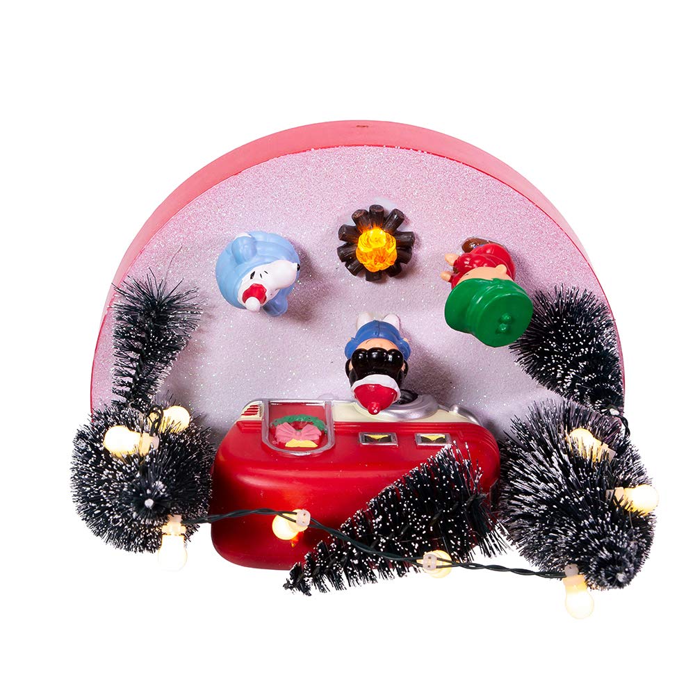 Peanuts Kurt Adler 7-Inch Battery-Operated Musical Camper Scene Table Piece (PN5201)