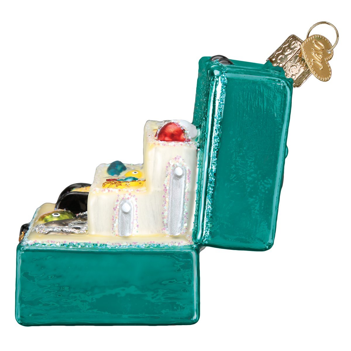 Old World Christmas Tackle Box Glass Blown Ornament for Christmas Tree, Handcrafted Holiday Decoration, Fisherman Collection