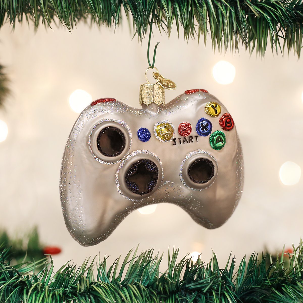 Old World Christmas Ornaments: Video Game Controller Glass Blown Ornaments for Christmas Tree (44094)