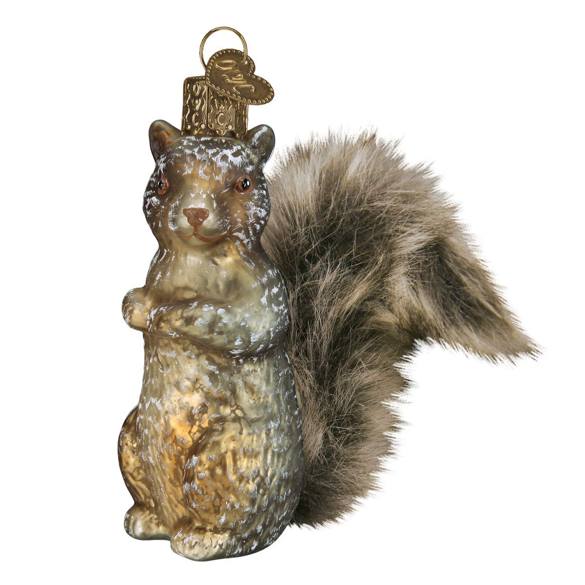 Old World Christmas Vintage Squirrel Glass Blown Ornament for Christmas Tree, Handcrafted Holiday Decoration, Vintage Animal Collection