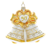 Kurt Adler 4-Inch Noble Gems™ Glass 50th Anniversary Bell Ornament