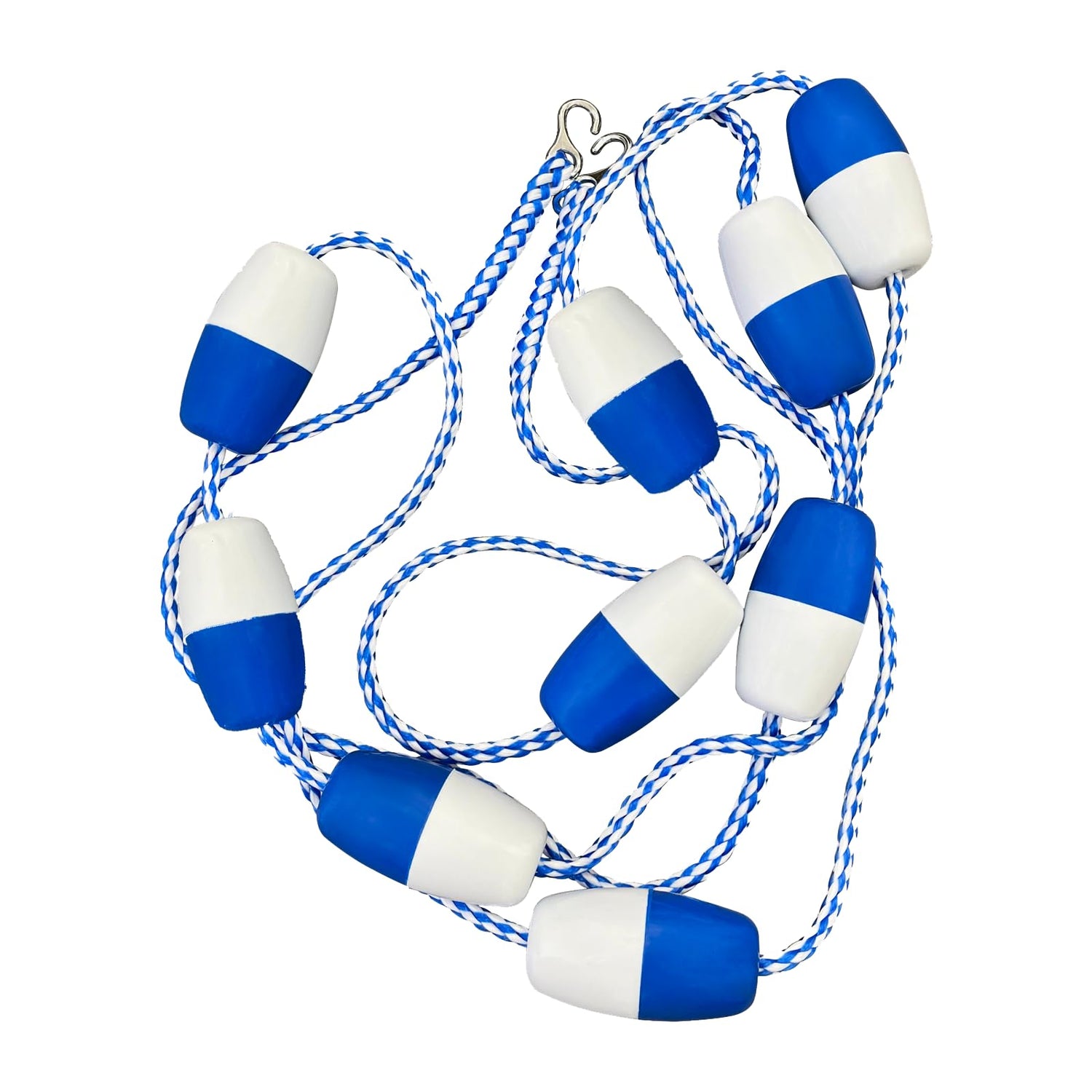 Poolzilla Swimming Pool Safety Rope and Float Kit with Stainless Steel Hooks