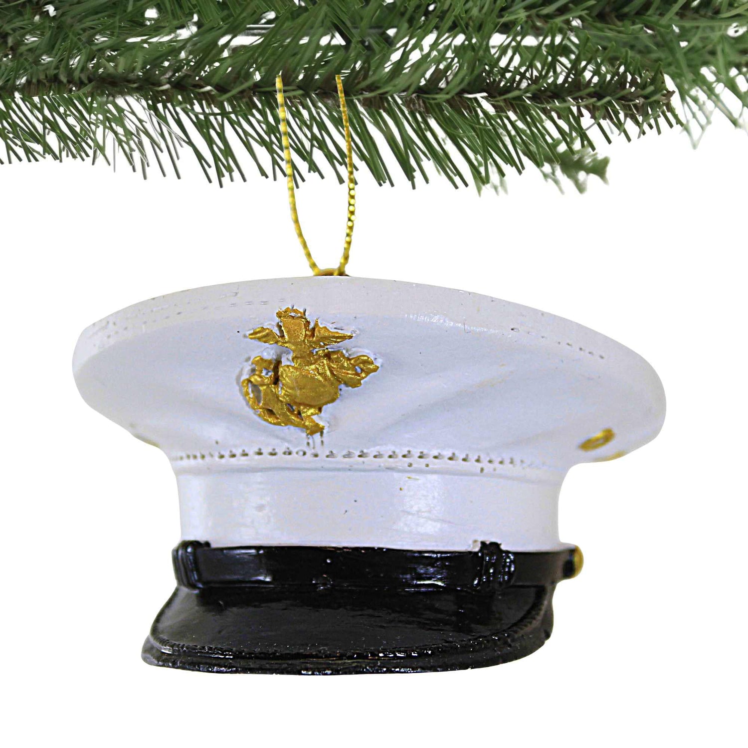 Kurt Adler Resin Ornament for Christmas Tree, U.S. Marine Corps Dress Uniform Hat