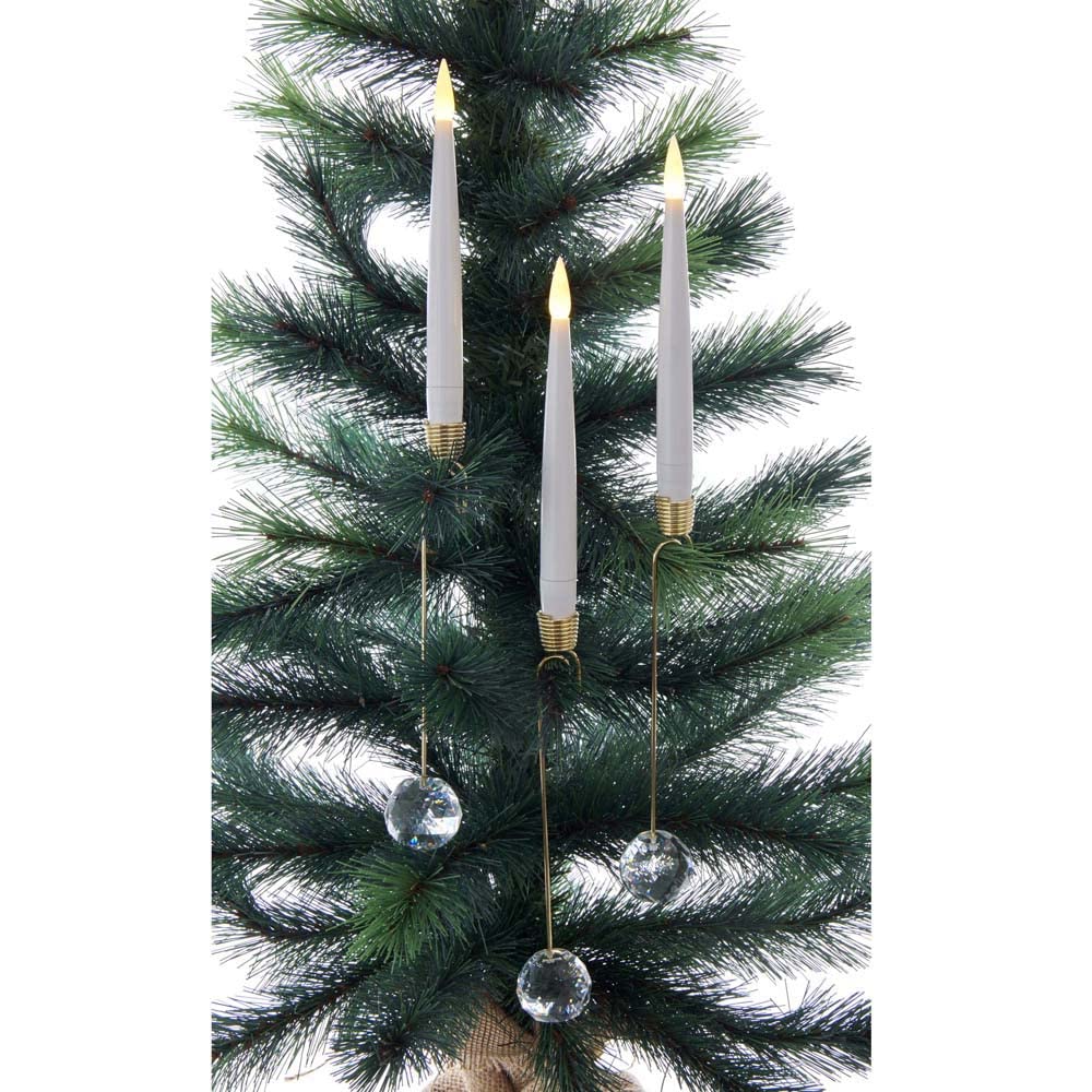 Kurt S. Adler 10-Inch Candle with Faceted Glass Weight Set with Remote Control, 10-Piece Set