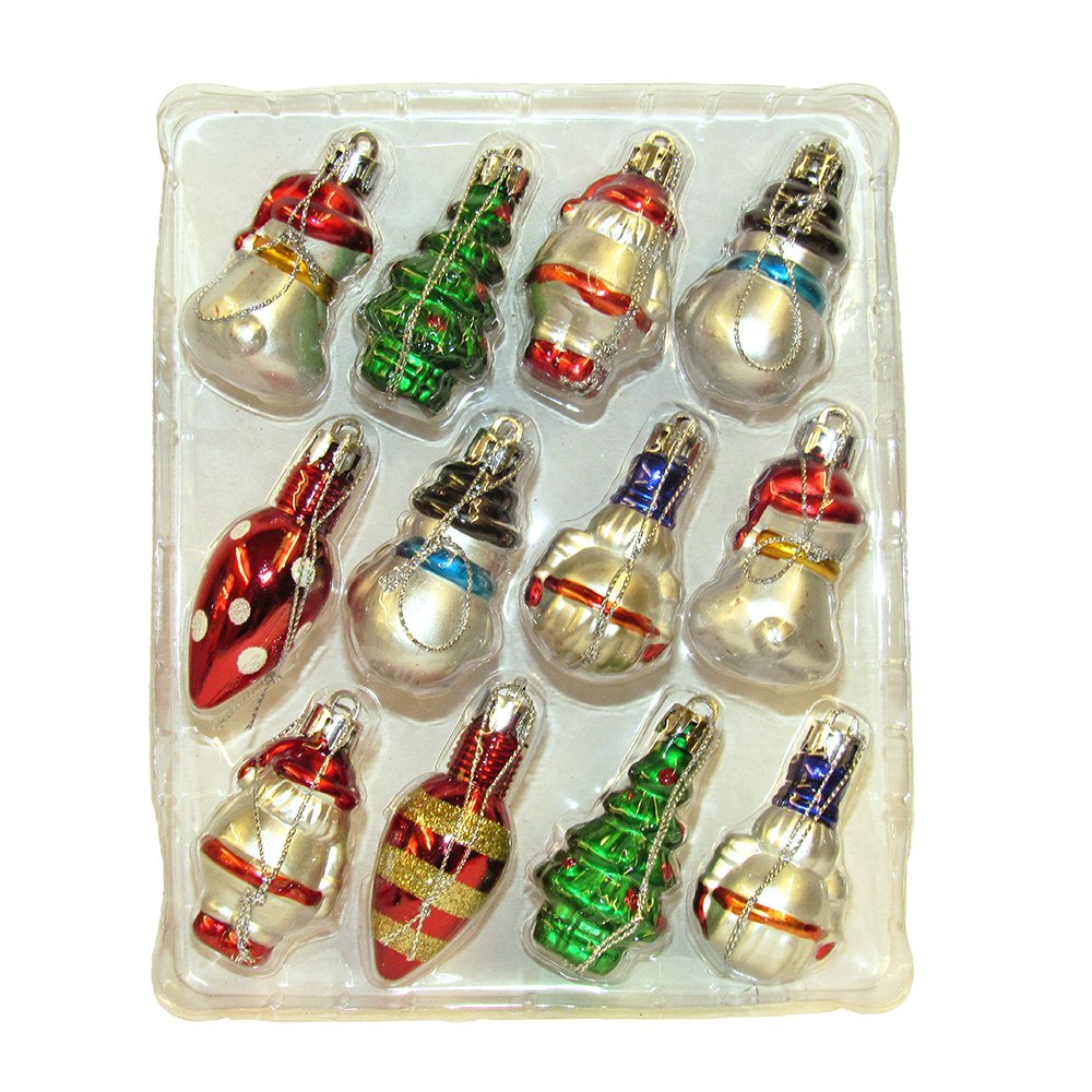 Kurt Adler H9485 Plastic Ornament, 2-Inch, Set Of 12