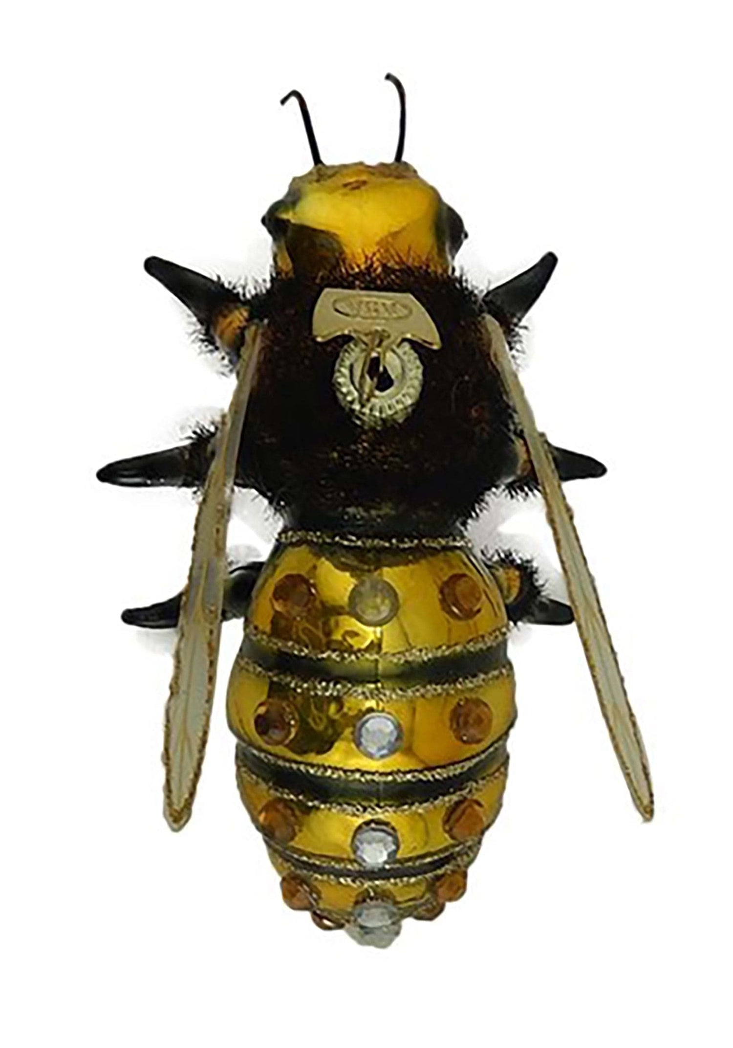 Noble Gems Honey Bee Glass Ornament NB1455 New