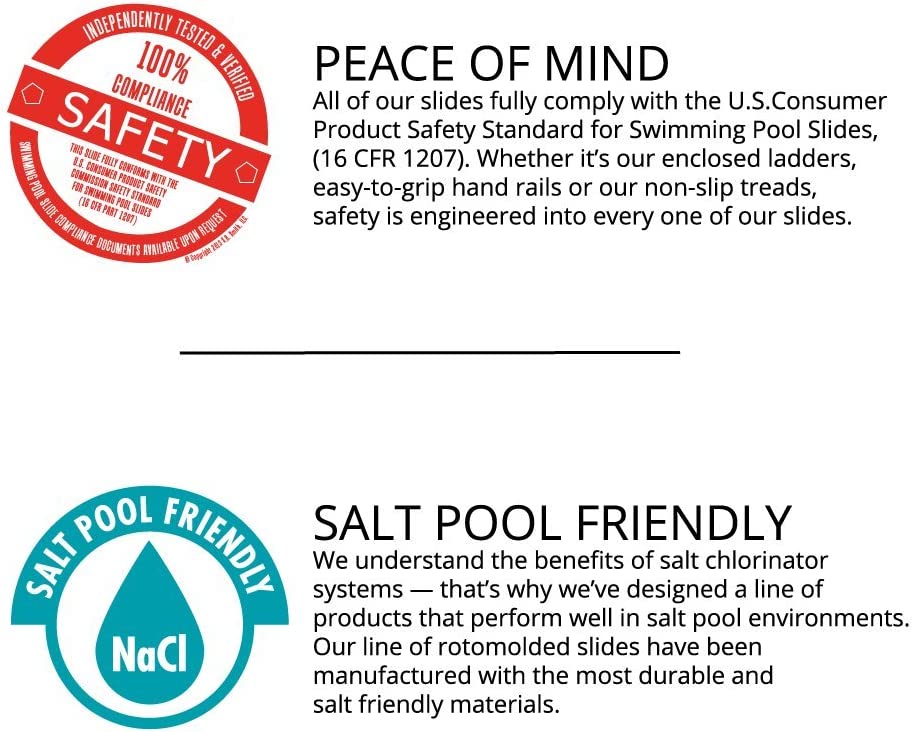 S.R. Smith 670-209-58123 Typhoon Right Curve Pool Slide, Sandstone