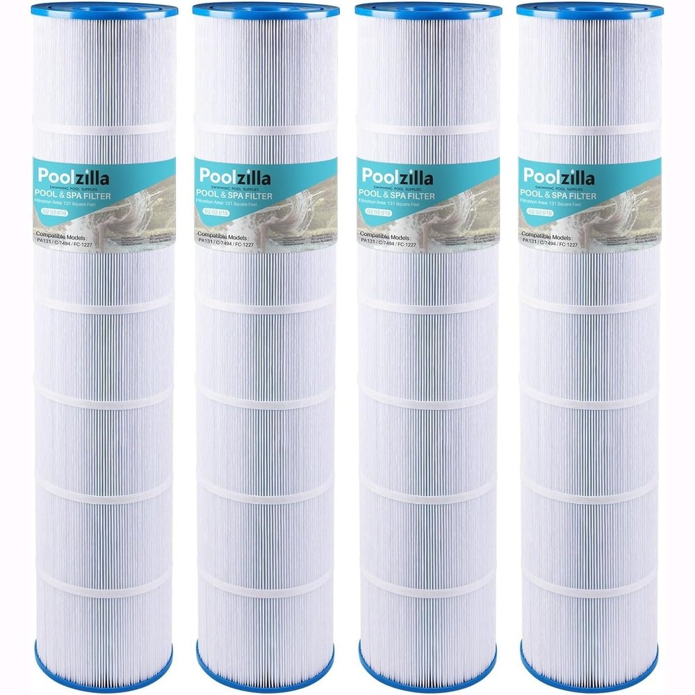 Poolzilla Pool Filter Cartridges, Compatible with PLF131A, Pleatco PA131-PAK4, Hayward CX1280XRE, SwimClear C5020 Unicel C-7494