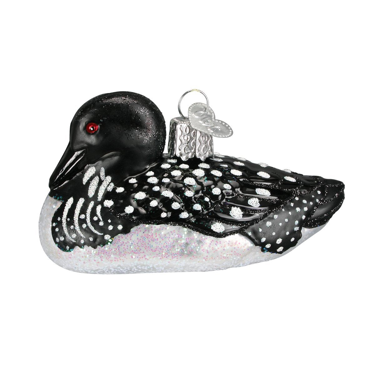 Old World Christmas Loon Glass Blown Ornament for Christmas Tree, Handcrafted Holiday Decoration, Bird Watcher Collection