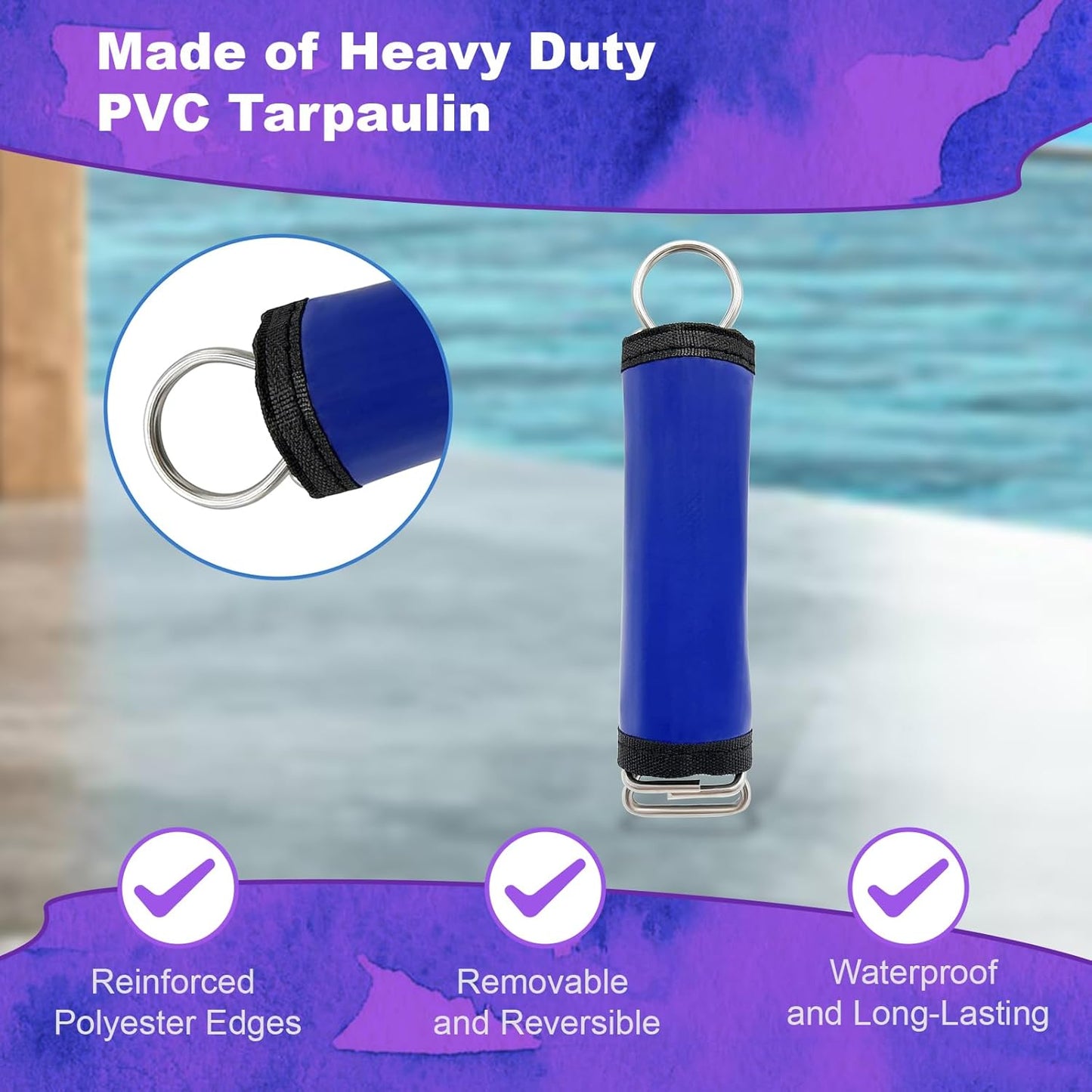 Poolzilla Blue Hook & Loop Spring Wrap for Safety Cover Springs