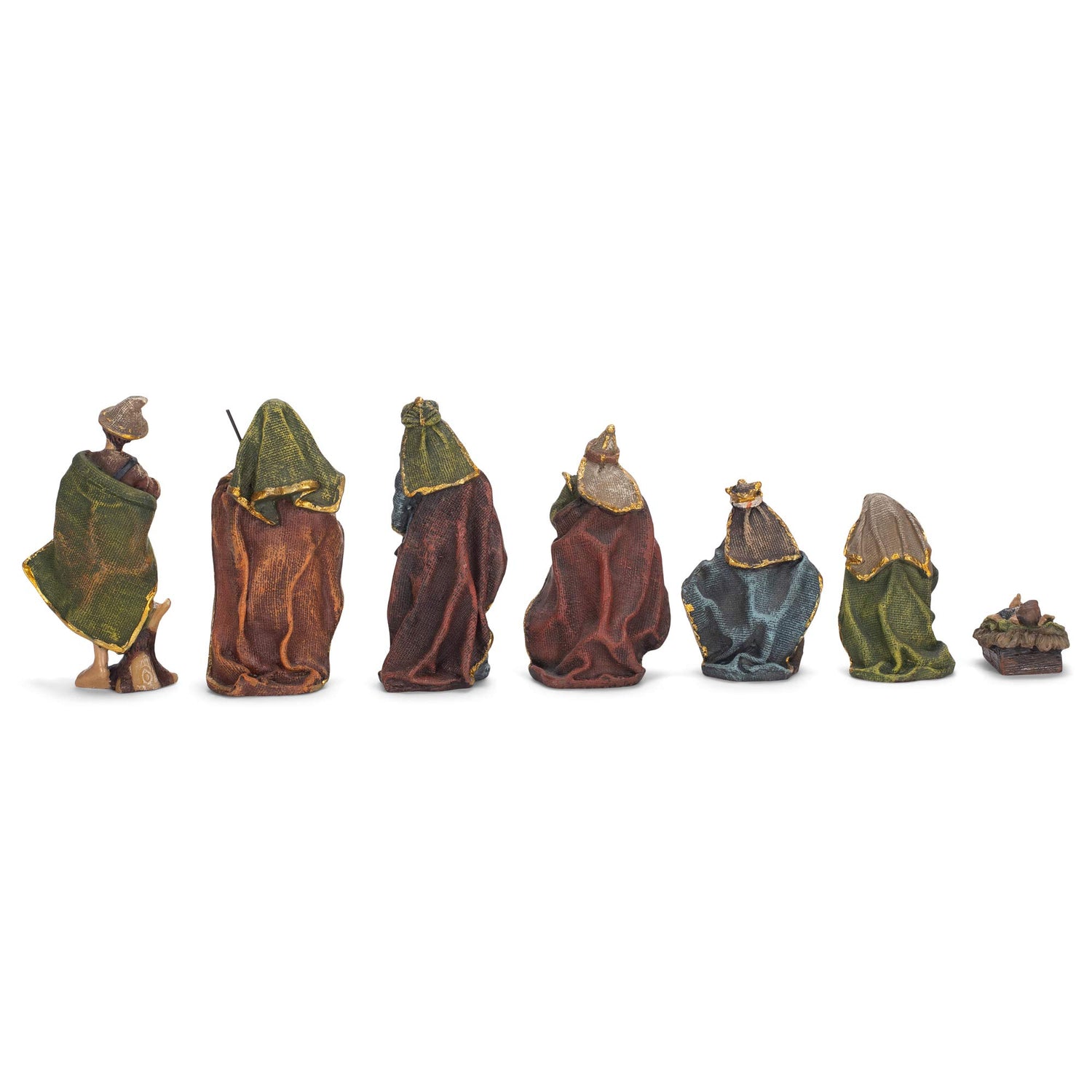 Kurt S. Adler Kurt Adler 3.5-Inch Resin, 7-Piece Nativity Set, Multi for Christmas