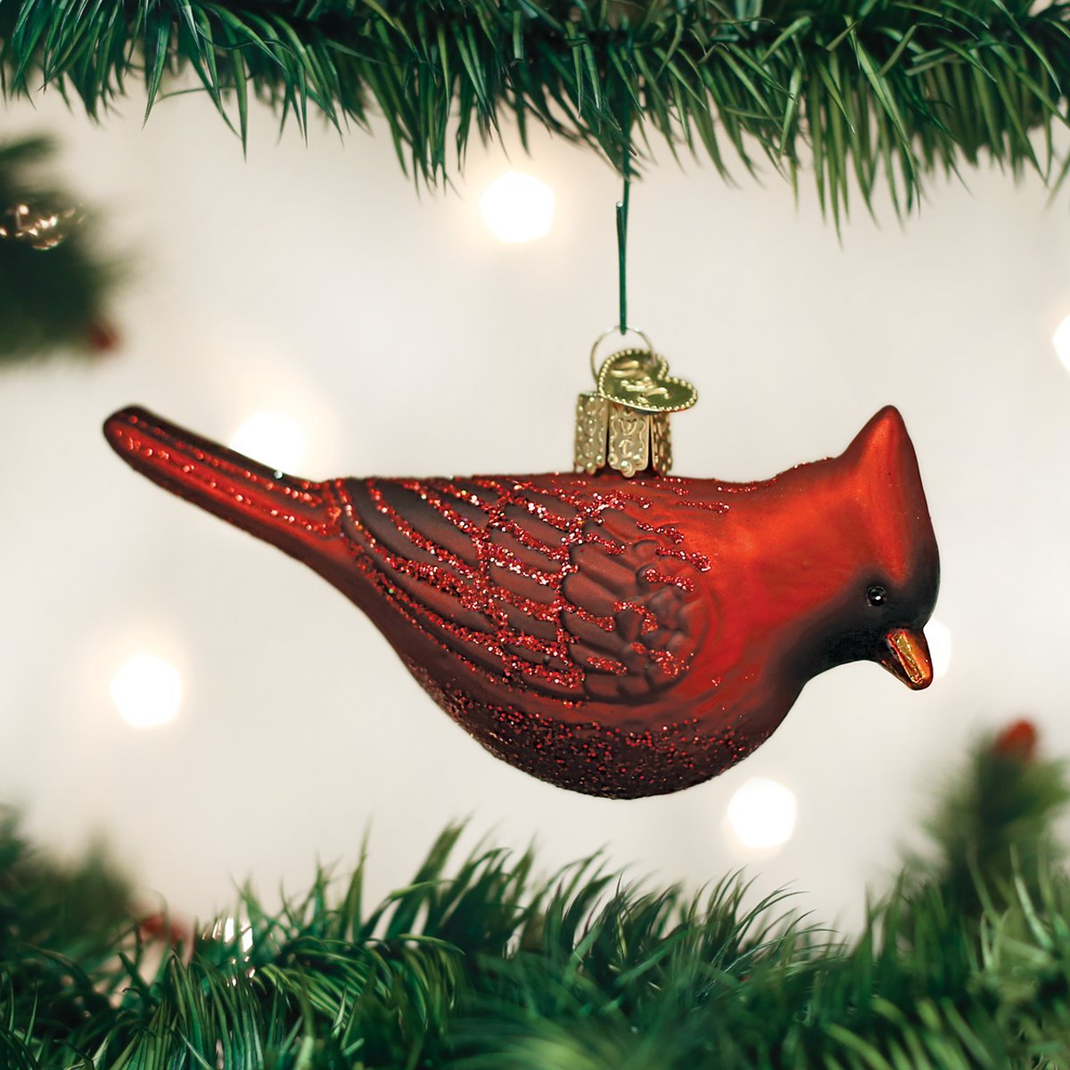 Old World Christmas Glass Blown Ornament Northern Cardinal (16110)