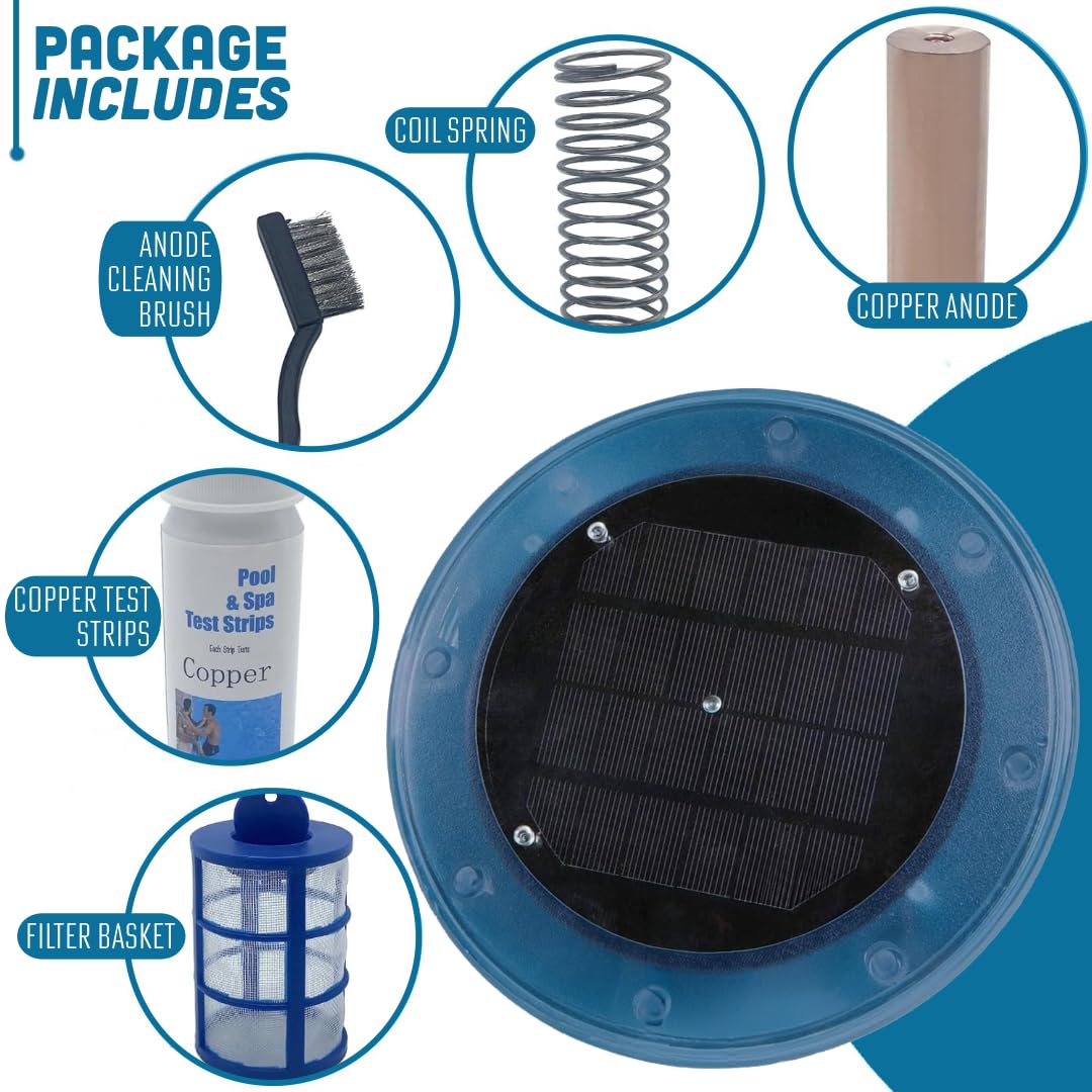 Poolzilla 90120-1 Pool Solar Ionizer System - Effective up to 32,000 Gallons