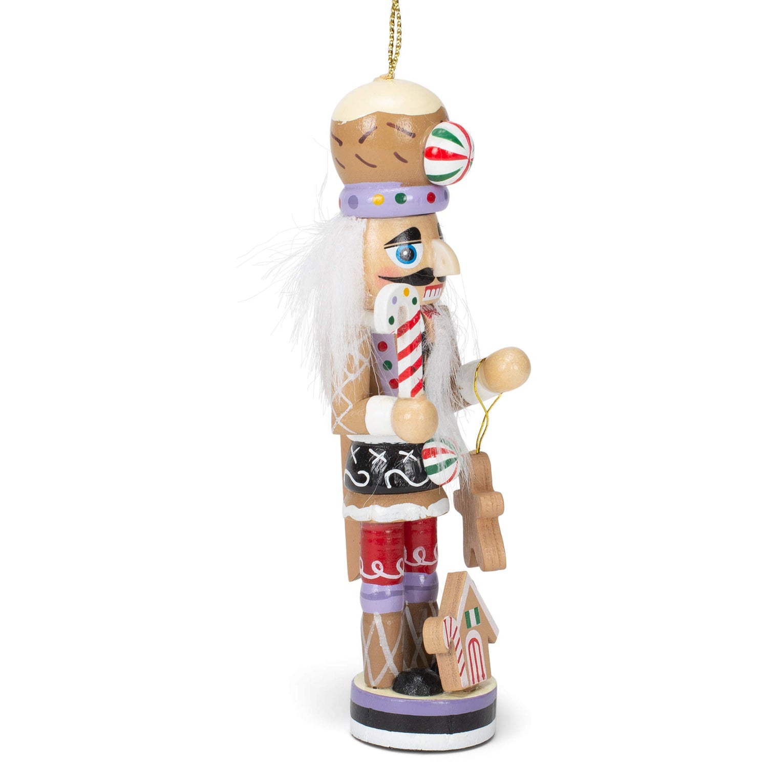 Kurt S. Adler Gingerbread Man Nutcracker Ornament 5 inch Wooden Christmas Decoration