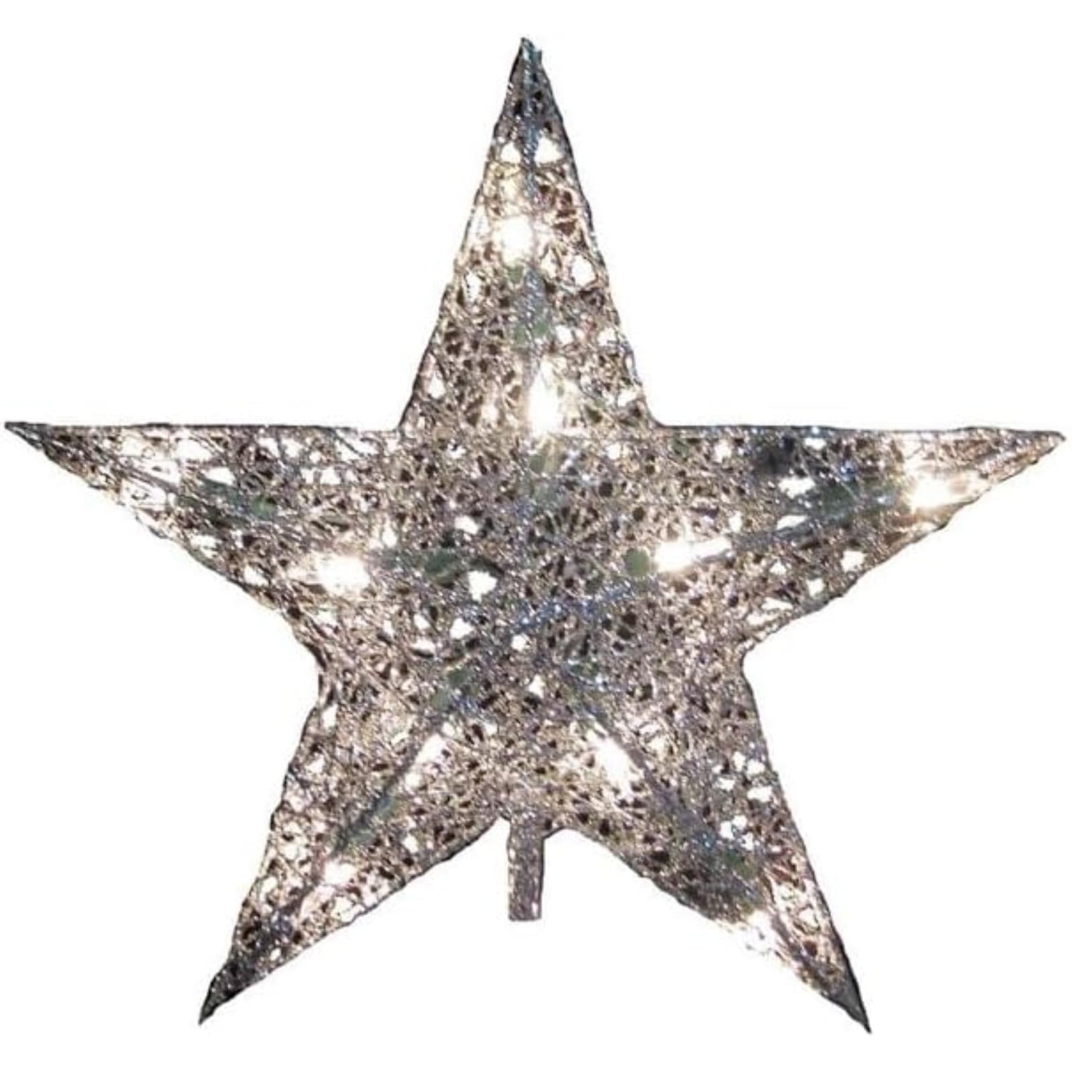 Kurt Adler UL0131S 10-Light Silver Wire Treetop, 9-Inch