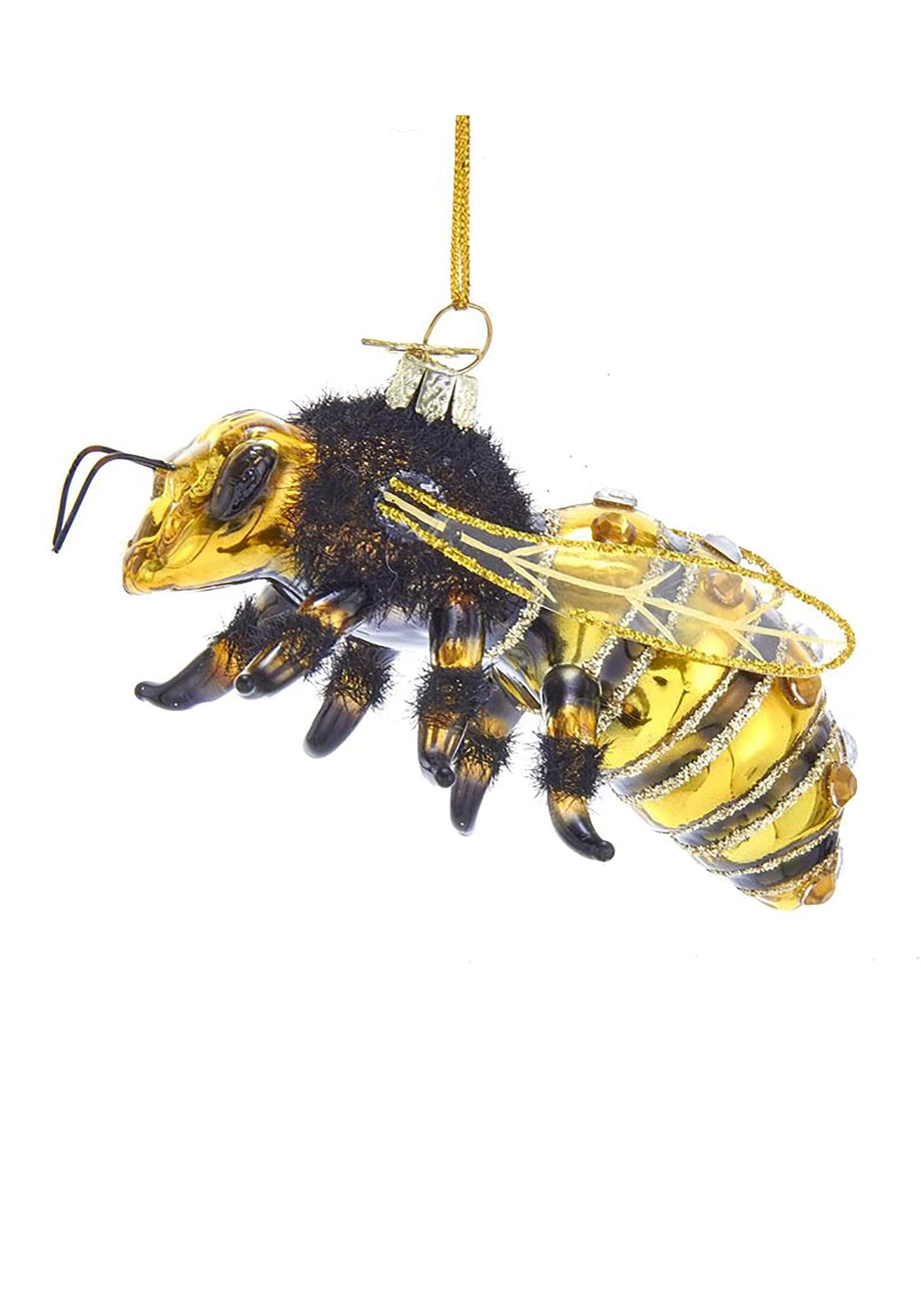 Noble Gems Honey Bee Glass Ornament NB1455 New
