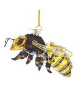 Noble Gems Honey Bee Glass Ornament NB1455 New
