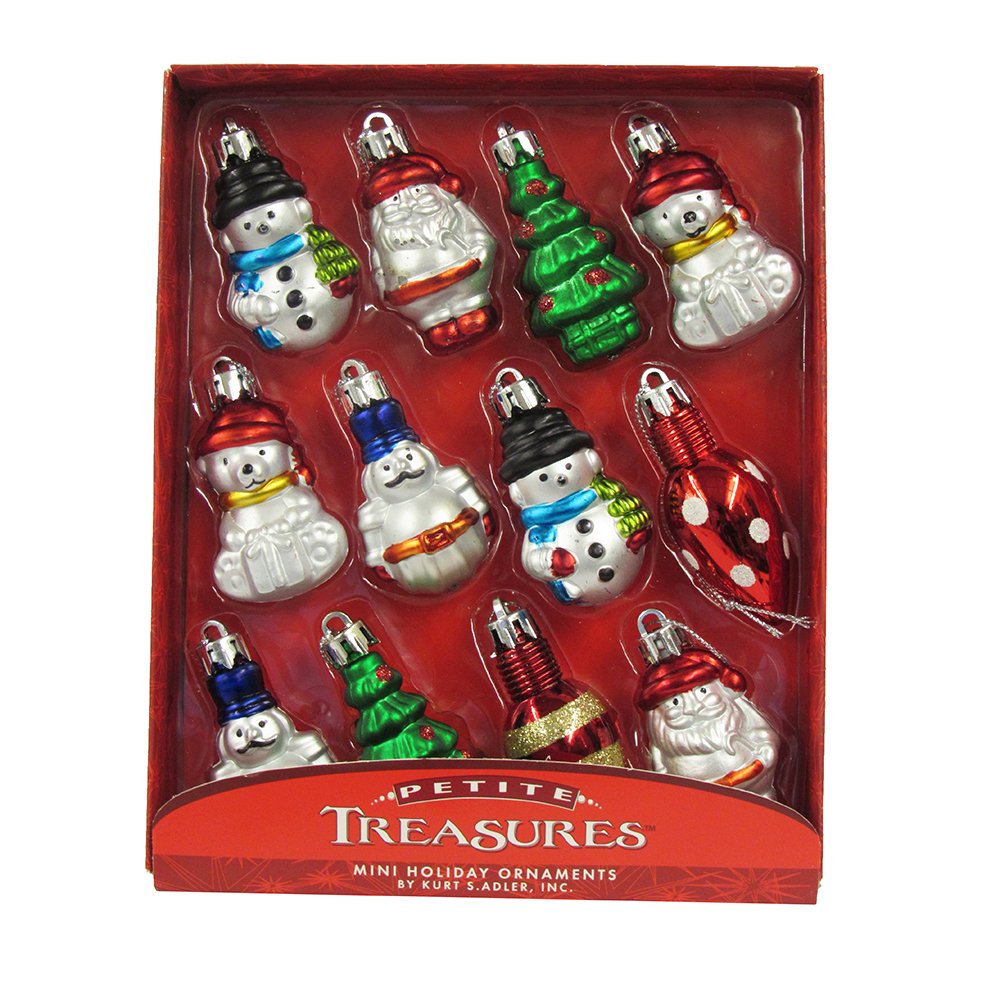 Kurt Adler H9485 Plastic Ornament, 2-Inch, Set Of 12