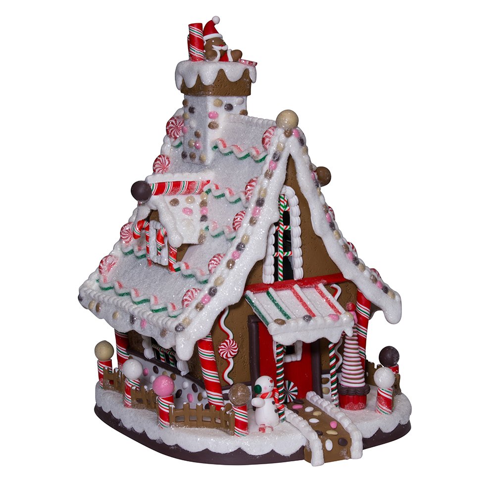 Kurt Adler 12-Inch Lighted Christmas Gingerbread House