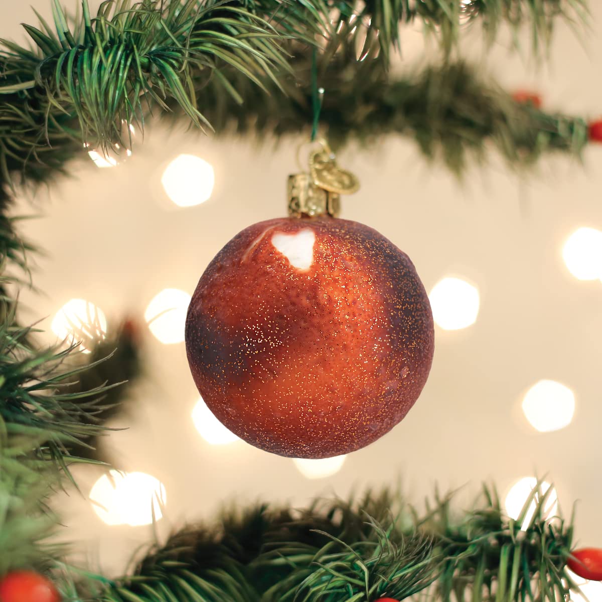 Old World Christmas Mars Glass Blown Ornament for Christmas Tree, Handcrafted Holiday Decoration, Outer Space Collection