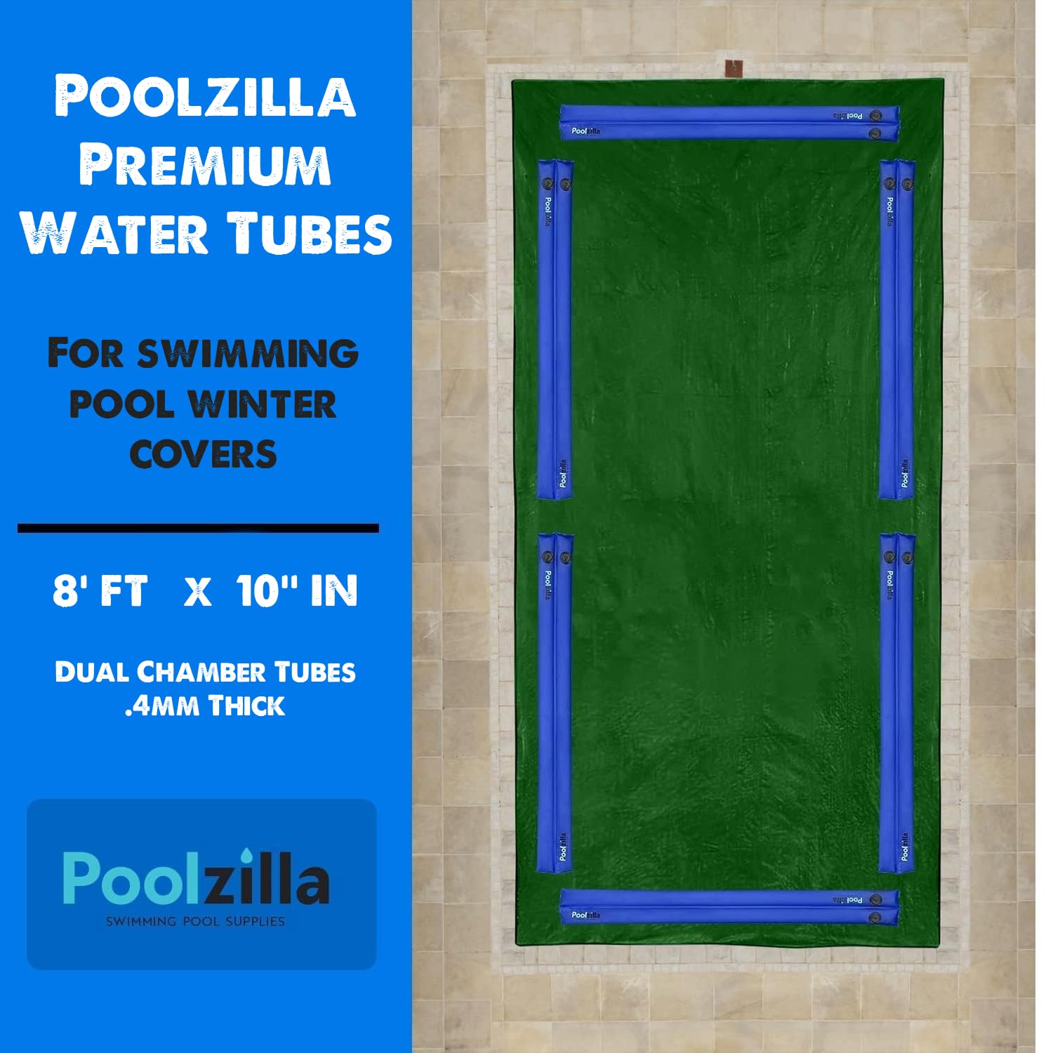 Poolzilla 8’ Water Weighted Bag with Screw Cap for Winter Pool Cover