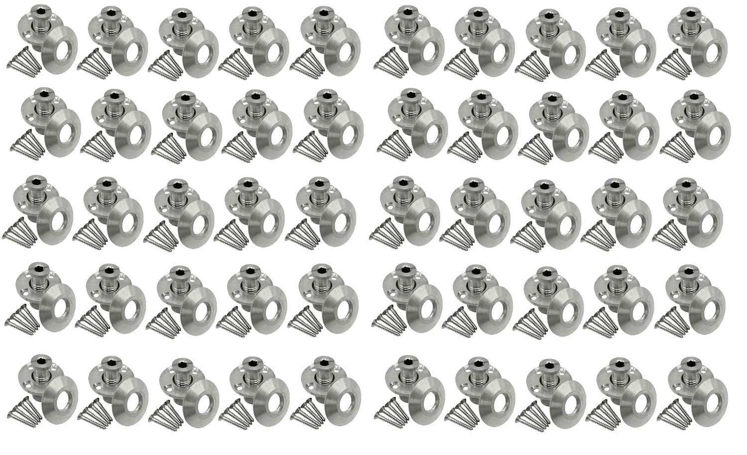 Poolzilla Stainless Steel Pool Safety Cover Anchor with Collar for Wood Decks